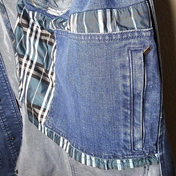 The Vermont Barn Coat Denim Corduroy Collar Womens Sz Large Outdoorsy Farm - Picture 8 of 12